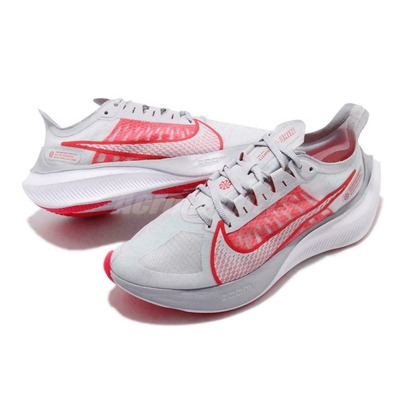 Nike Zoom Gravity Grey Red White Womens Running Sh - Picture 3 of 16